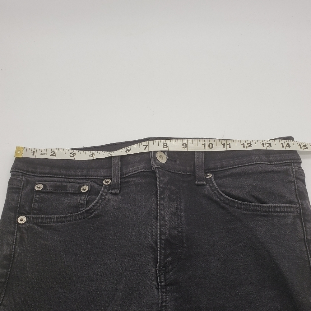 Rag & bone women US 29 black jeans ankle skinny raw hem zipper fly Modal blend - Picture 11 of 13